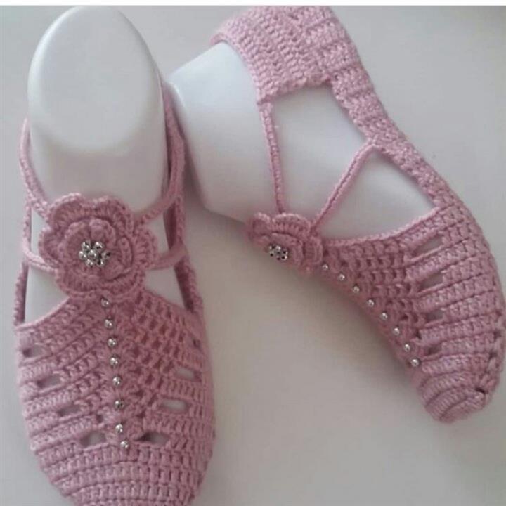 پاپوش بافتنی خیلی شیک رنگ دلخواه